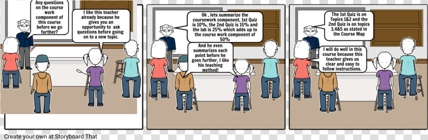 Comic Strip About Asking Question To A Teacher  HD Png DownloadTransparent PNG
