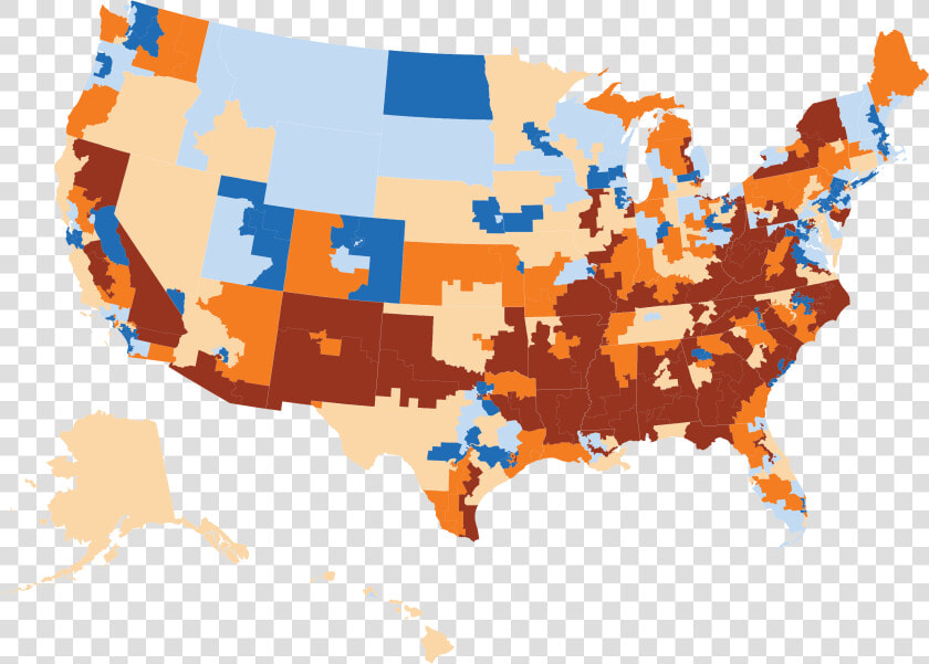 National Heat Map Of Congressional District Dci Scores   Map House Market Usa  HD Png DownloadTransparent PNG