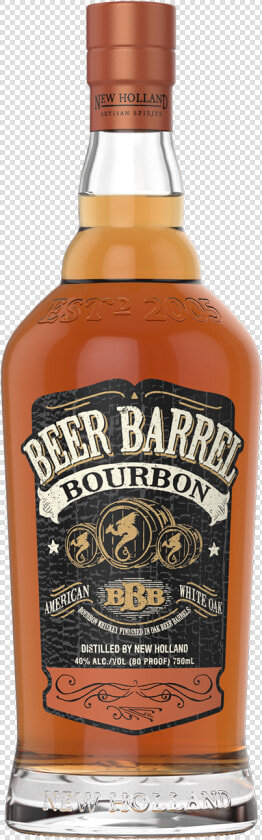 A Bottle With A White Sign With Black Text With Jack   New Holland Beer Barrel Bourbon  HD Png DownloadTransparent PNG