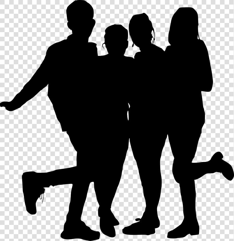 Group Photo Posing Silhouette   Human Silhouette Posing Png  Transparent PngTransparent PNG