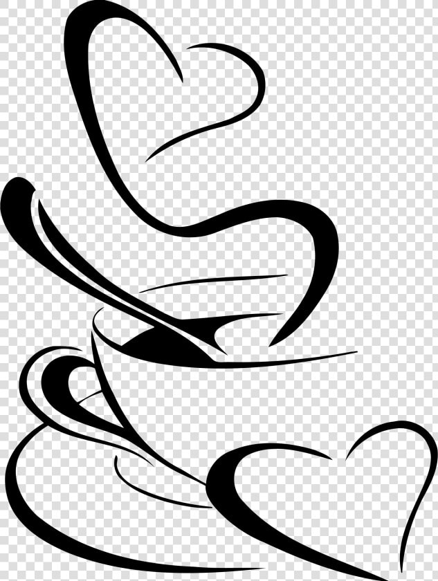 Coffee Cup Heart Clipart Image Freeuse Download Clipart   Silhouette Coffee Clipart  HD Png DownloadTransparent PNG