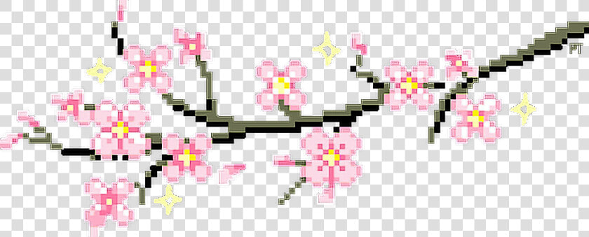 Gif Clip Art Image Desktop Wallpaper Pixel   Pixel Cherry Blossom Transparent  HD Png DownloadTransparent PNG