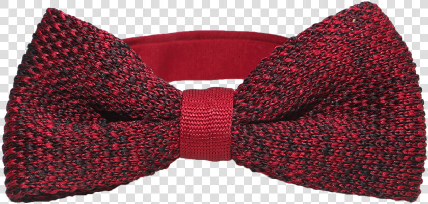 Black Red Knit Bow Tie   Wool  HD Png DownloadTransparent PNG