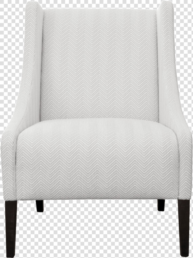 Front View Of Light White Upholstered Wing Back Lounge   Studio Couch  HD Png DownloadTransparent PNG