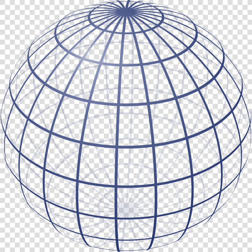 Sphere Wireframe 15deg 4r   3d Diagram Of Sphere  HD Png DownloadTransparent PNG