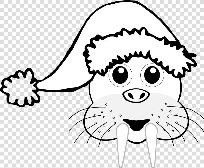 Walrus Clip Art Walrus Clipart Fans   Christmas Clipart Black And White  HD Png DownloadTransparent PNG