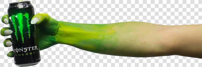Image Of Monster Arm Holding A Can Of Monster Energy   Zucchini  HD Png DownloadTransparent PNG