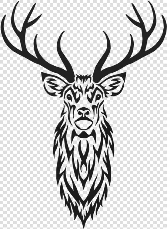 Transparent Deer Skull Clipart   Tribal Stag  HD Png DownloadTransparent PNG
