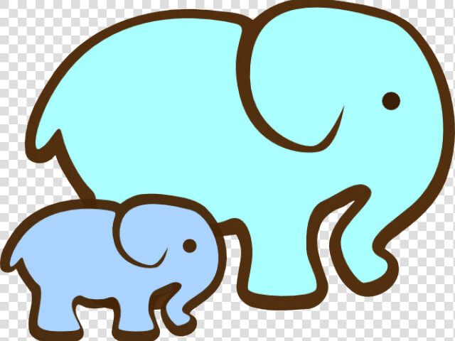 Elephant Clipart Mommy   Elephant And Baby Clipart  HD Png DownloadTransparent PNG