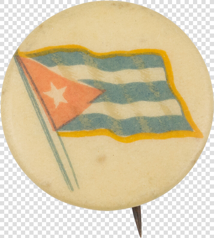 Cuba Flag On White Art Button Museum   Earthenware  HD Png DownloadTransparent PNG