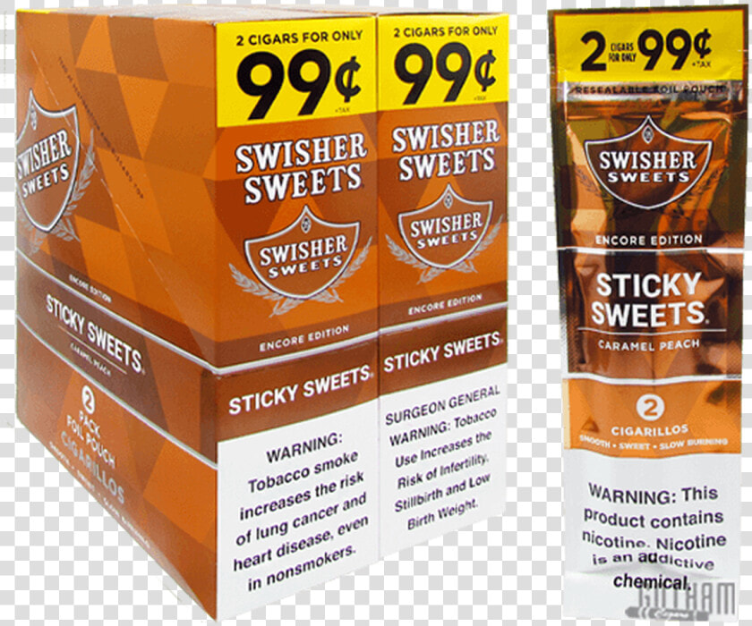 Swisher Sweets Cigarillos Sticky Sweet   Box  HD Png DownloadTransparent PNG