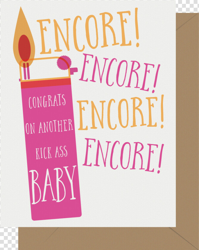 Encore Encore New Baby Letterpress Greeting Card   Greeting Card  HD Png DownloadTransparent PNG