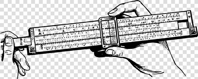 Slide Rule Black And White Clipart  HD Png DownloadTransparent PNG