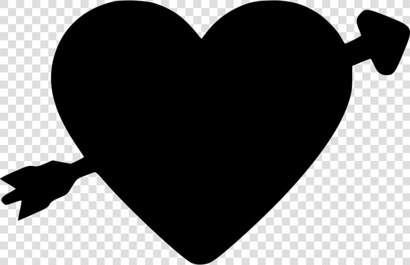 Day Arrow Through Heart   Black Hearts With An Arrow Through  HD Png DownloadTransparent PNG