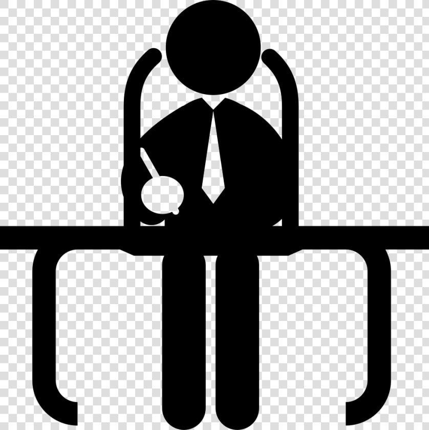Businessman Sitting On His Office Desk   Office Transparent Icon  HD Png DownloadTransparent PNG