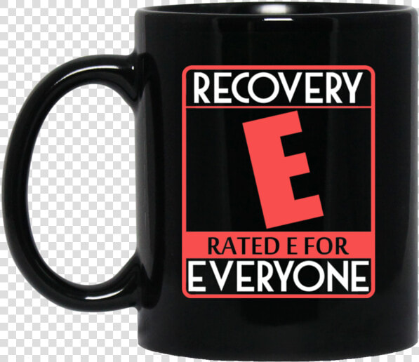 Recovery Rated E For Everyone 11oz   15oz Black Mugs   Deadpool Drink Coffee Chibi  HD Png DownloadTransparent PNG