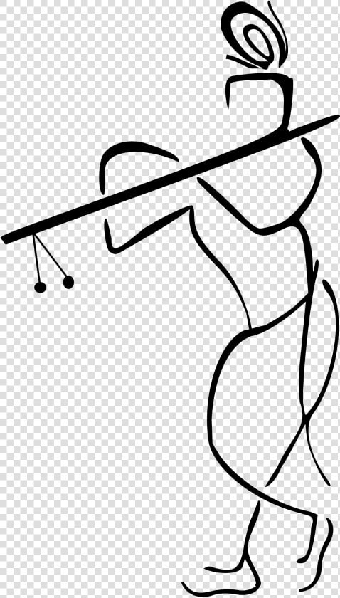 28 Collection Of Krishna Clipart Png   Black And White Lord Krishna  Transparent PngTransparent PNG