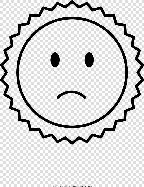 Sun Coloring Page   Circle With Scallop Border  HD Png DownloadTransparent PNG