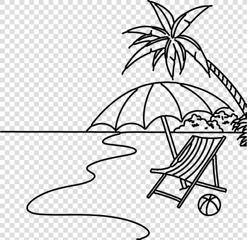 Transparent Bucket List Clipart   Beach Black And White Clipart  HD Png DownloadTransparent PNG