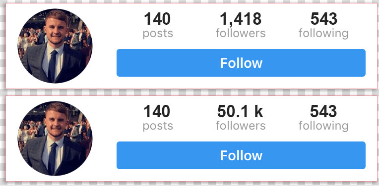 Instagram Followers Before And After  HD Png DownloadTransparent PNG