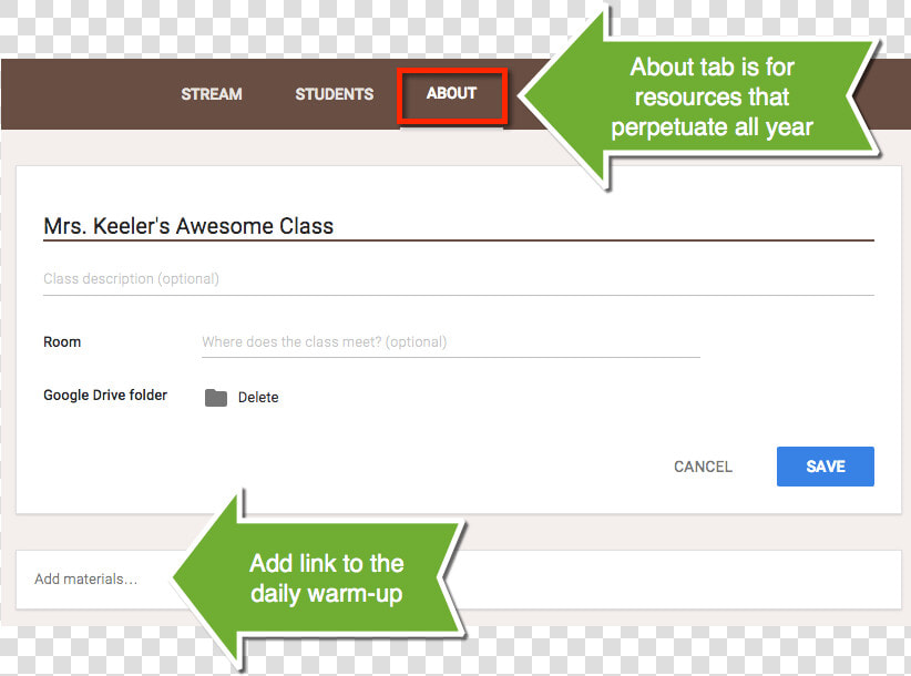 For Example Attach The Syllabus  Link To A Google Hangout   Google Classroom  HD Png DownloadTransparent PNG