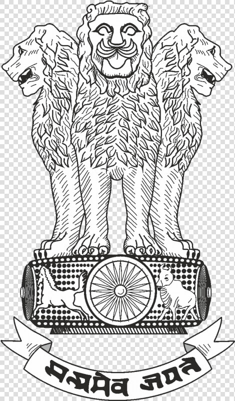 Coat Of Arms Of India Transparent Background   Ashok Stambh White Png  Png DownloadTransparent PNG