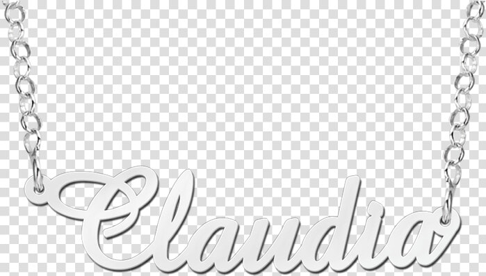 Collar Con Nombre En Plata Modelo Claudia   Imagenes Con El Nombre De Claudia  HD Png DownloadTransparent PNG