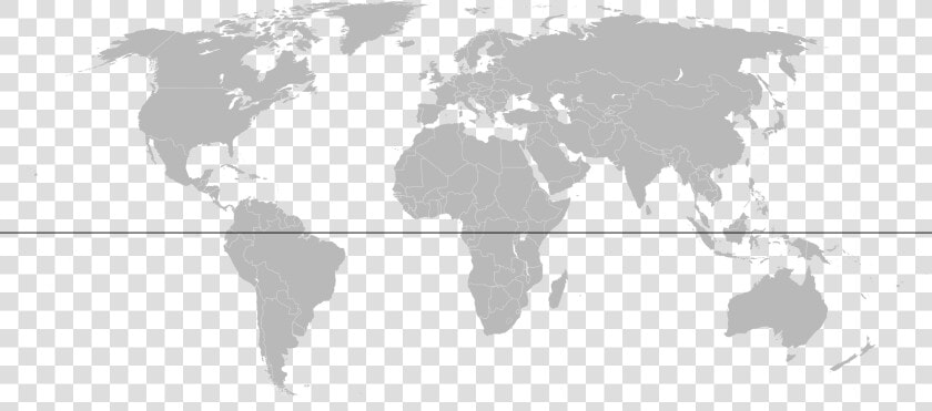 2000px Compact World Map With Equator Svg   India To New Zealand Map  HD Png DownloadTransparent PNG