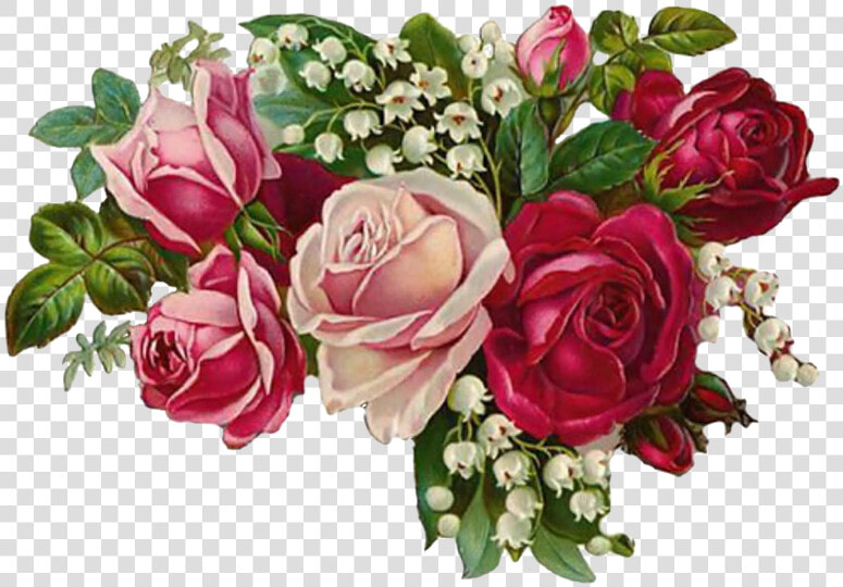 Rose  Vintage  Bouquet  Nature  Flower  Green  Pink   Special Lady Happy 80th Birthday  HD Png DownloadTransparent PNG