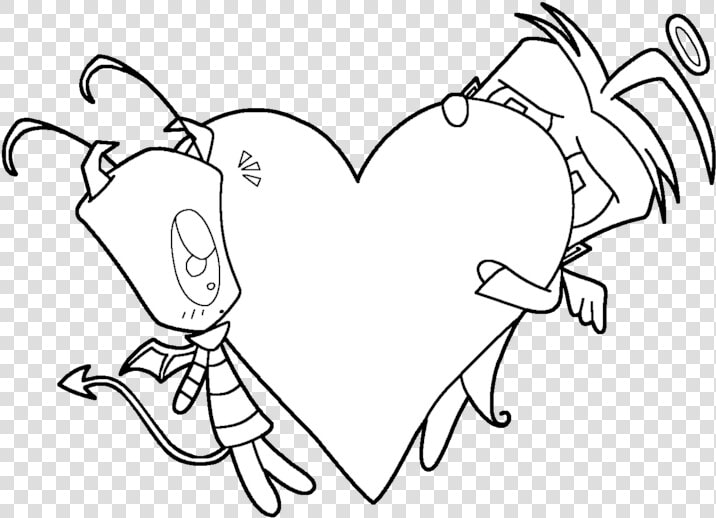Devilangel Love Zadr Lineart By Pat The Kitsune   Illustration  HD Png DownloadTransparent PNG