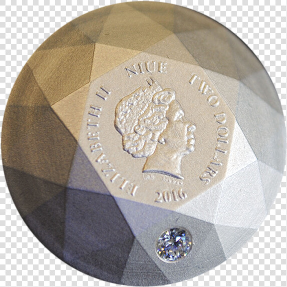 Niue 2016 2  Silver Diamond 3d Shape Antique Finish   Circle  HD Png DownloadTransparent PNG