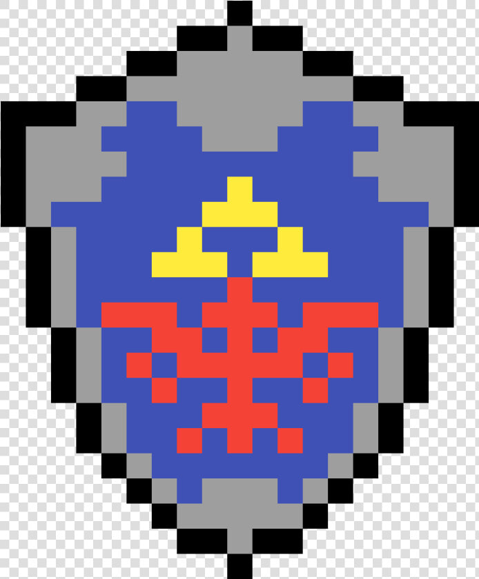 Hyrule Shield Pixel Art   8 Bit Link Shield  HD Png DownloadTransparent PNG