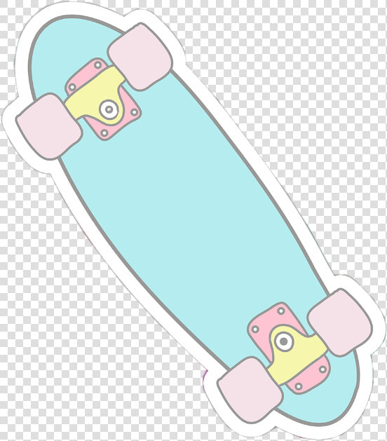  tumblr  pennyboard  mint  rosa  sticker  skateboarding   Skateboard Tumblr Sticker  HD Png DownloadTransparent PNG