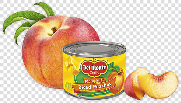 Diced Yellow Cling Peaches In 100  Juice   Del Monte 100 Calories Sliced Peaches  HD Png DownloadTransparent PNG