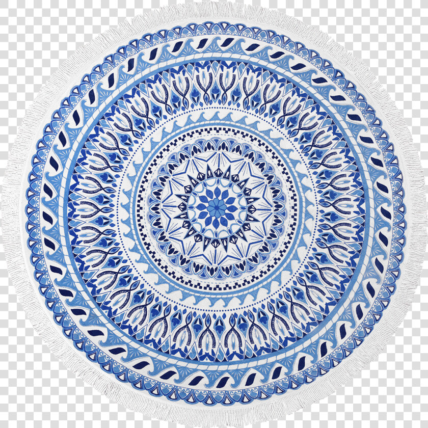 Vagabond Round Beach Towel In Blue And White By Vagabond   787 Degree Wheel  HD Png DownloadTransparent PNG