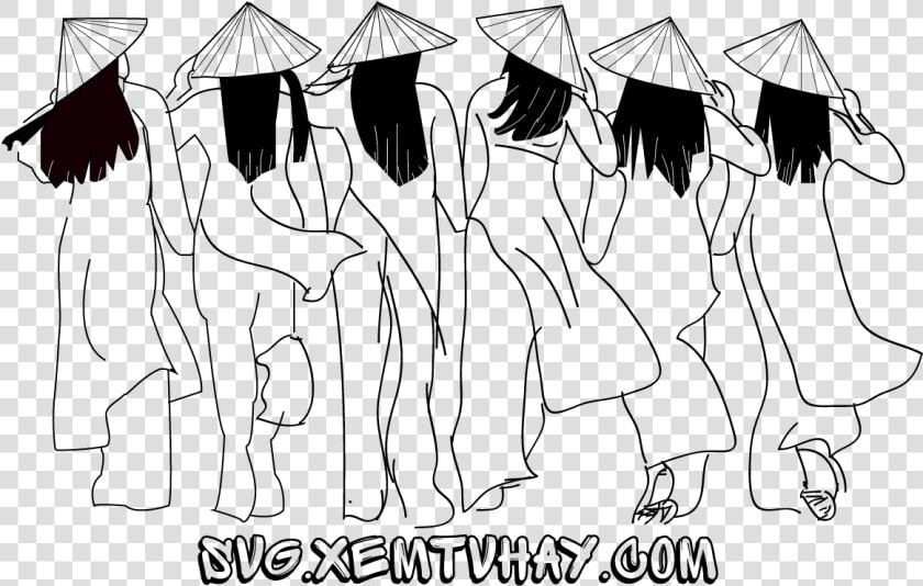 Svg Library Ao Dai Vietnam Svg   Miss Ao Dai Vector  HD Png DownloadTransparent PNG