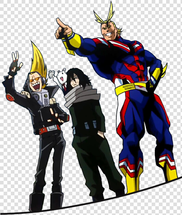 Transparent Mic  Aizawa  All Might  amp  Nezu From The   Aizawa X Present Mic X All Might  HD Png DownloadTransparent PNG