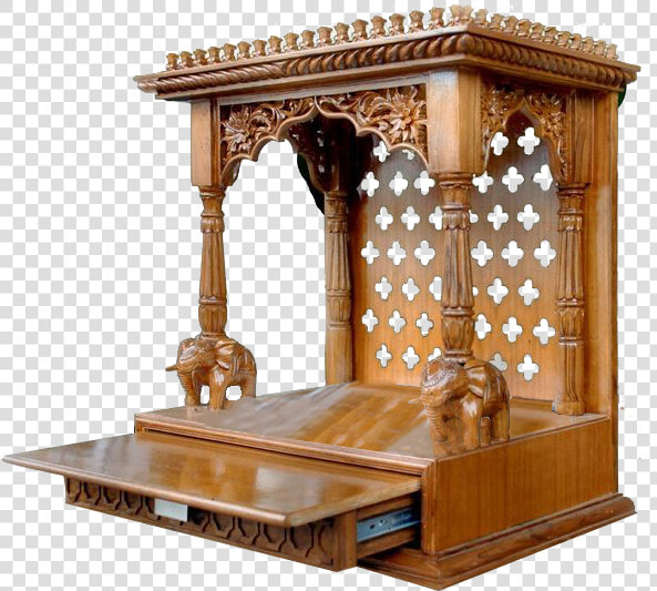 Mandir Made Of Wood  HD Png DownloadTransparent PNG