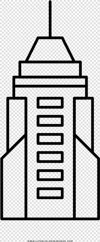 Empire State Building Coloring Page   Line Art  HD Png DownloadTransparent PNG