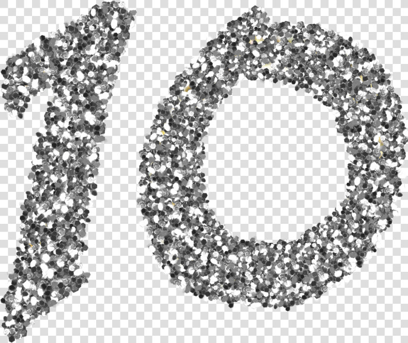  10  silver  glitter  sparkle   Number 10 Silver Glitter  HD Png DownloadTransparent PNG