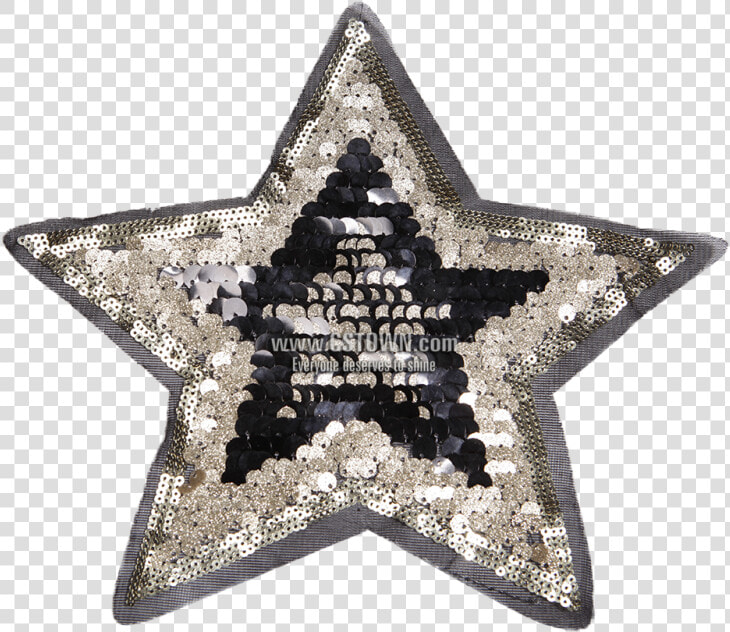 Fancy Golden Super Star Sequin Patch For Clothes   Emblem  HD Png DownloadTransparent PNG