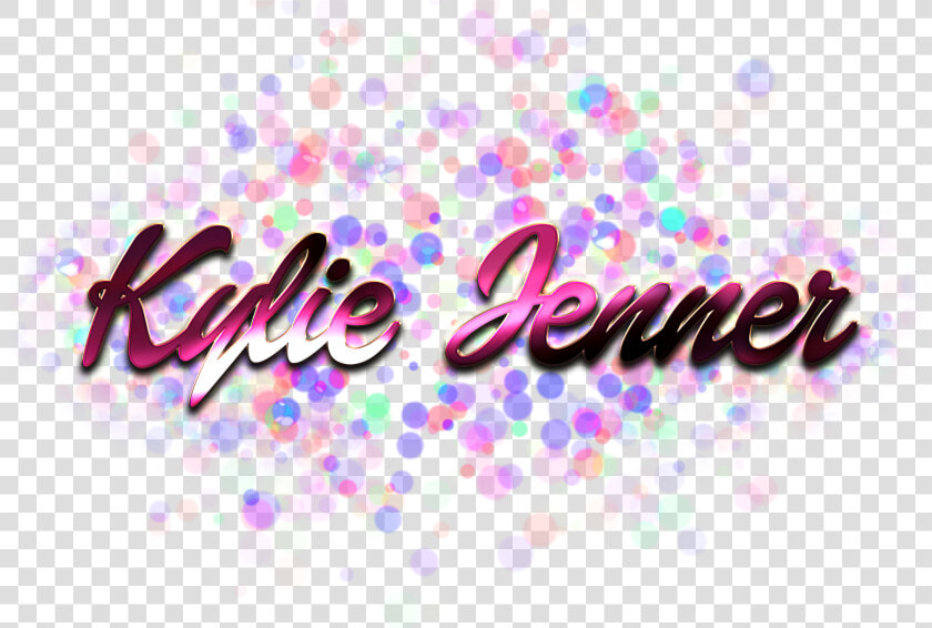 Kylie Jenner Name Logo Bokeh Png   Shakira Name  Transparent PngTransparent PNG