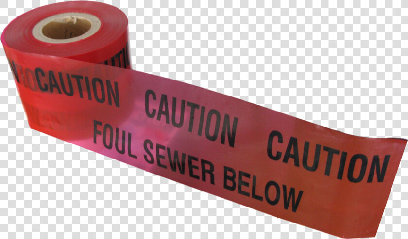 Caution Foul Sewer Below Tape 365m X 150mm   Label  HD Png DownloadTransparent PNG