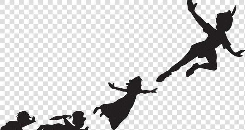 Peter Pan Character Shadows Clipart   Png Download   Silhouette Peter Pan Png  Transparent PngTransparent PNG