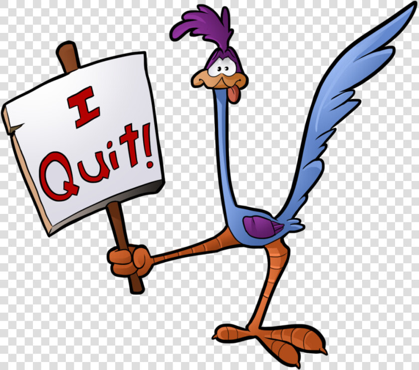  roadrunner  iquit  quit  quits   Road Runner Looney Tunes  HD Png DownloadTransparent PNG
