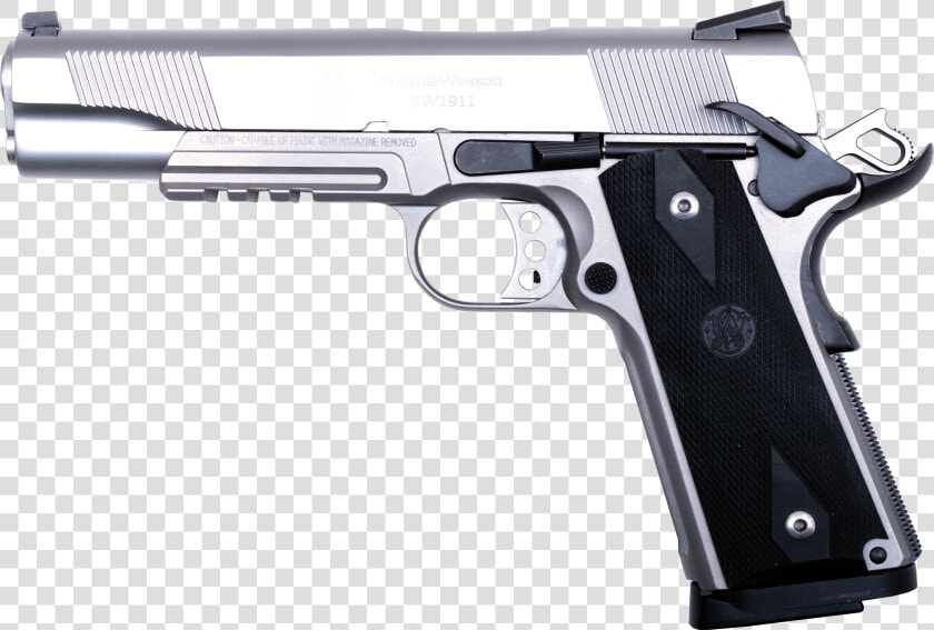 Smith  amp  Wesson 1911 Government 45 Auto Stainless W rail   1911 40 S amp w  HD Png DownloadTransparent PNG