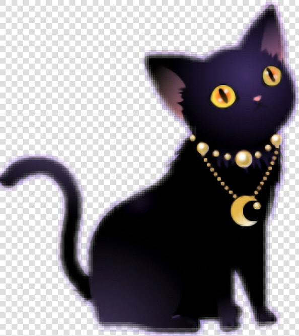  freetoedit  cute  kawaii  pixel  pastel  cat  kitty   Black Cat  HD Png DownloadTransparent PNG