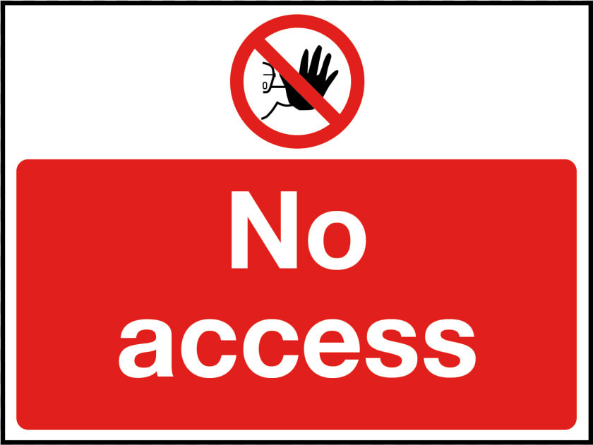 No Access With Hand Stop Symbol Sign Title No Access   Sign  HD Png DownloadTransparent PNG