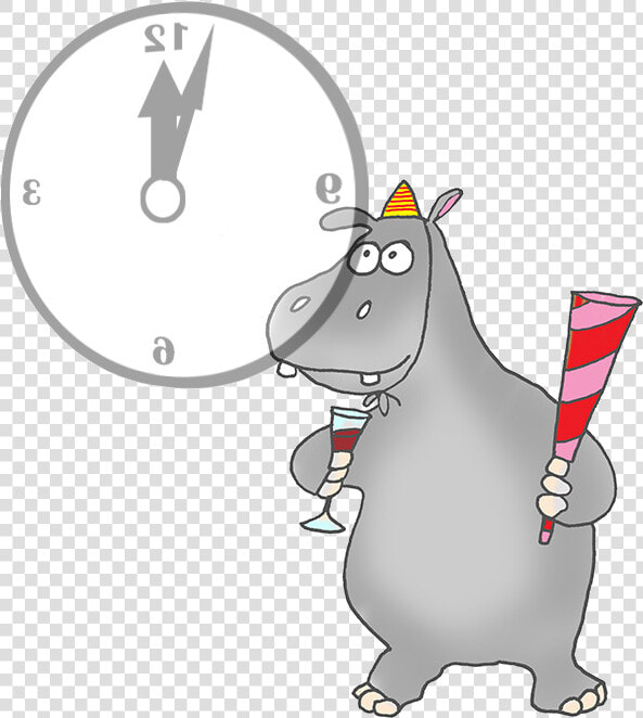 Happy new Year New Years Clipart Funny Transparent   Hippo New Year 2019  HD Png DownloadTransparent PNG