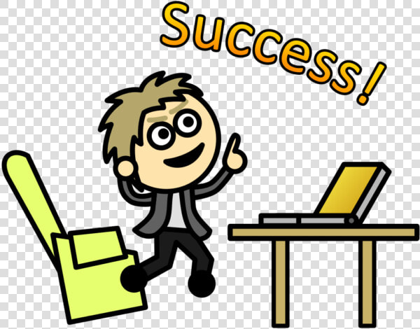 Man Jumping From Seat In Front Of Laptop And Shouting  HD Png DownloadTransparent PNG